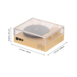 Zerodeko Mini Retro Record Player, Simulation Miniature Record Player, Dollhouse Vintage CD Player Model, Dollhouse Phonograph Furniture Accessories Photo Props