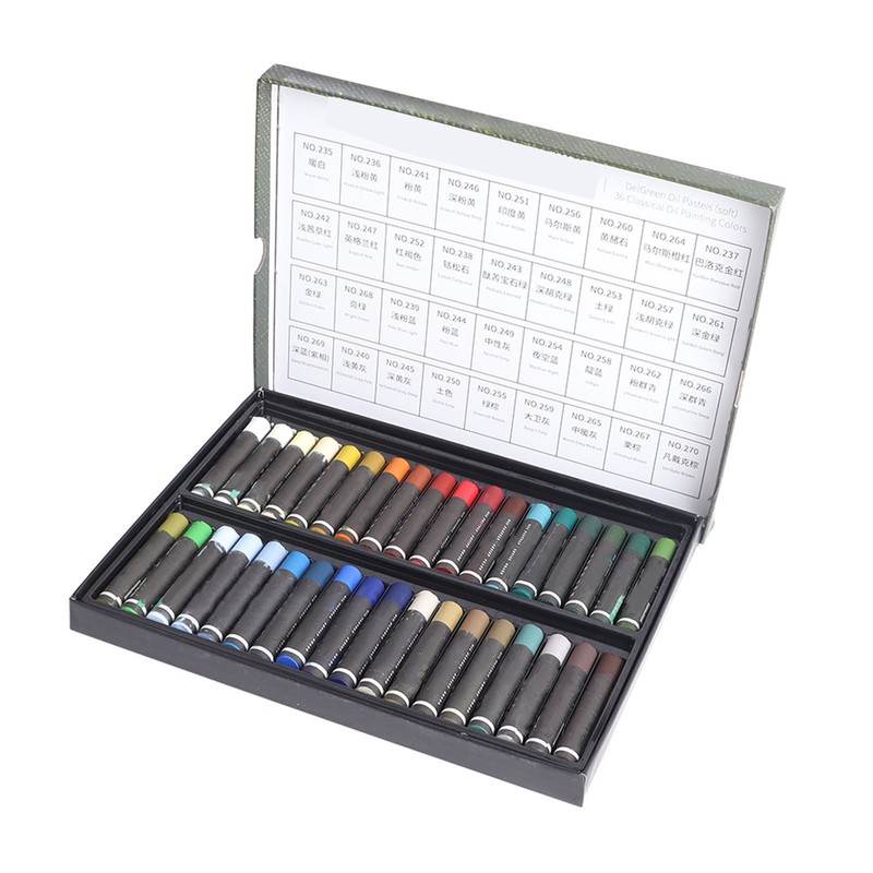 Oil Pastel Set Professional 36 Colors High Pigment Vibrant Soft