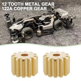 SING F LTD 20 Pcs 12 Teeth Motor Gears 0.5 Module Brass Gears Aperture 1.95mm Outer Diameter 7mm Thick 5mm for 2mm Motor Shaft RC Car Model DIY Robot