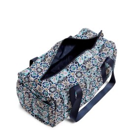 Vera Bradley LU Large Traveler Duffel Lisbon Medallion Cool Bag FREE Lanyar