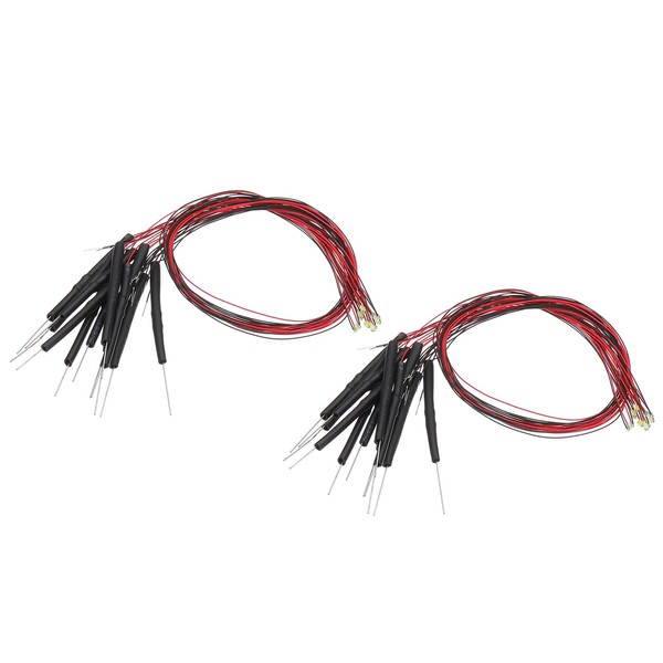 PATIKIL 0805 Pre-Wired Micro LED, 24 Pcs 3-6V Pre-soldered Mini