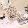 ELLDOO Crystal Jewelry Box Rectangle Trinket Organizer Earrings Rings Box