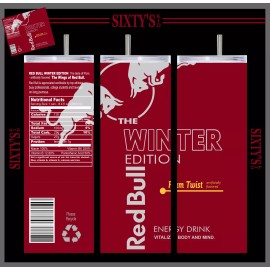 Red Bull Winter Tribute - Plum Twist - 20oz. Stainless Steel Tumbler SS Straw+