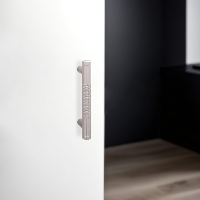 KOMOTIA 10 Pack Brushed Satin Nickel Cabinet Pulls knurled 3