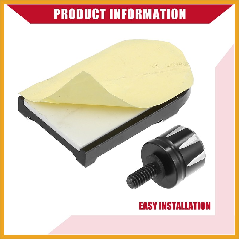 Partuto Motorcycle Seat Bolt with Knob Cover for Harley/Rear /