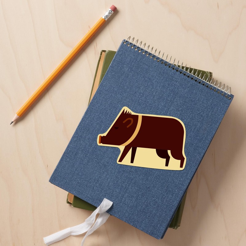 Die Cut Sticker Javelina, Geometric, Vinyl Sticker 3 to 6