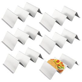6 Stück Taco Halter Ständer, Taco Halter Edelstahl, Tortilla Halter Mit Haltegriffen, Halter Ständer In Wellenform, Taco-Halter Aus Edelstahl, Für Halten Tacos, Hot Dogs, Tortilla, Sandwiches