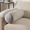 OHS Round Cushion Support Matte Velvet Bolster Cushion, Soft Comfy