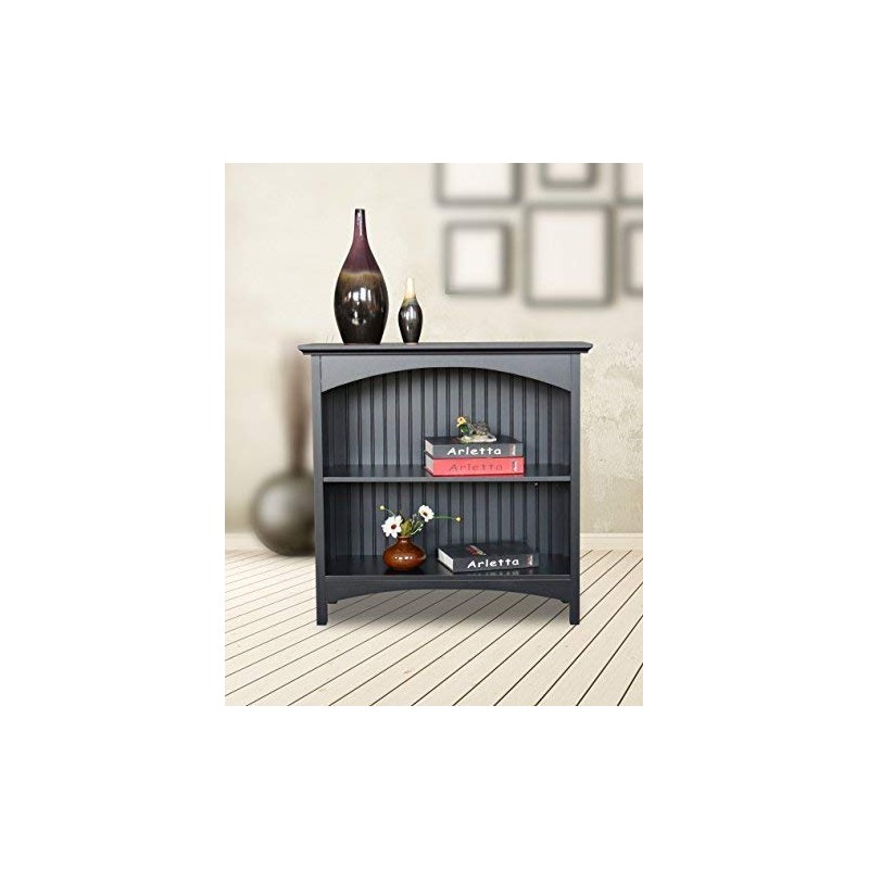 eHemco 2 Tier Bookcase in Black