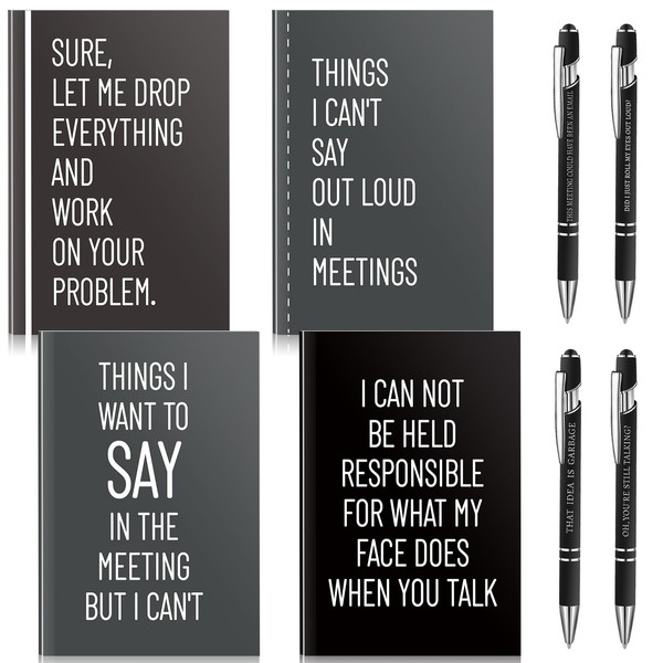 Fullhawl Funny Gifts Set Sarcastic Sayings Notebooks Funny Pens Notebooks