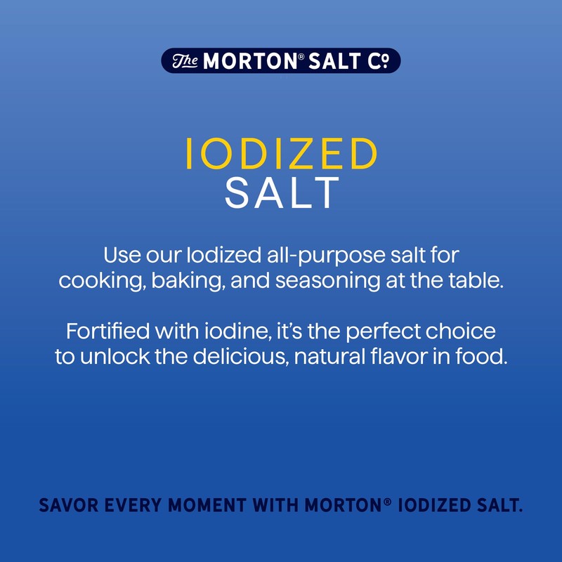 Morton Iodized Salt, All-Purpose, (26 oz), 2-Pack - All-Purpose, Perfect