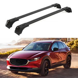 ERKUL Roof Rack Cross Bars for Mazda CX-30 2020-2025 | Aluminum Crossbars with Anti Theft Lock for Rooftop | Compatible with Flush Rails - Black