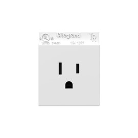 Legrand adorne 15A Single Tamper-Resistant Electrical Outlet (Without Wall Plate, White, 1)