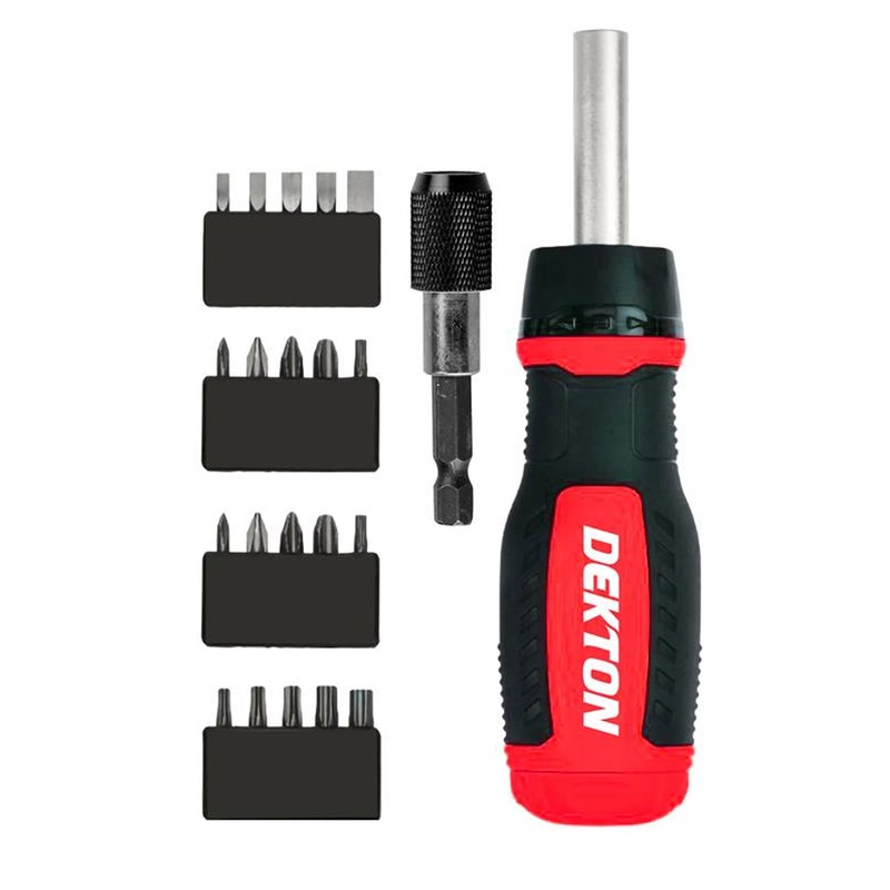 Dekton 22pc Ratchet Screwdriver Set | Includes Precision Bits, Magnetic