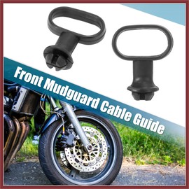 HEROFFIX 10pcs Black Rubber Front Mudguard Speedometer Cable Guide Holder Universal Replacement for Motorcycle Replace Parts