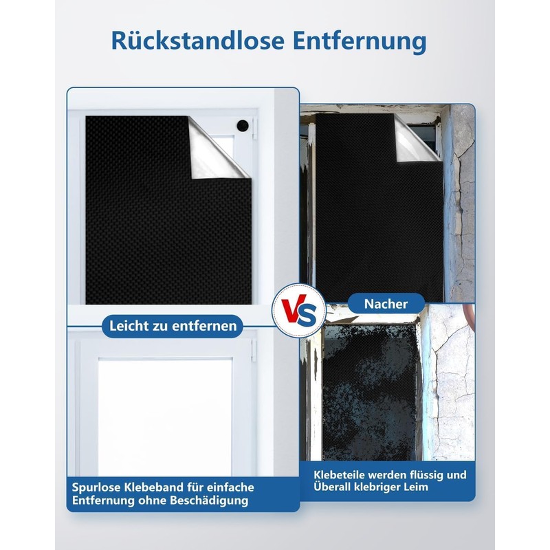 BKSAI Fenster Verdunkelung Magnetisch Verdunklungsstoff Verdunkelungsrollo Magnetverschluss (1, 79X96CM)