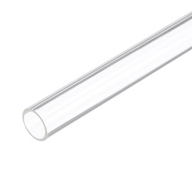 Rebower 18" Clear Plastic Rigid Pipe 15mm ID x 18mm OD (0.6" ID x 0.7" OD) Acrylic Round Polycarbonate Tubing, [for Plumbing, Hydraulics, Aquarium]
