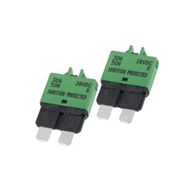 Partuto Circuit Breaker Blade Style Fuse 30A for Car Metal Green (Set of 2) Replacement