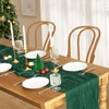 Christmas Table Runner, 10FT Emerald Green Table Runner Cheesecloth Table