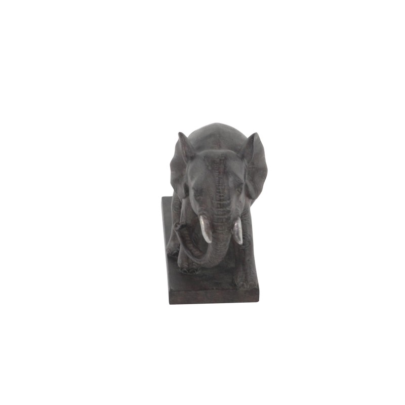 Deco 79 Polystone Elephant Decorative Sculpture Home Decor Statue, Accent