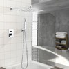Elefloom Shower Faucet Set, 10 Inch Chrome Wall Mounted Shower