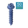 IMScrews 1/4" x 1-1/4" Masonry Anchor Screws, Short Hex Slotted