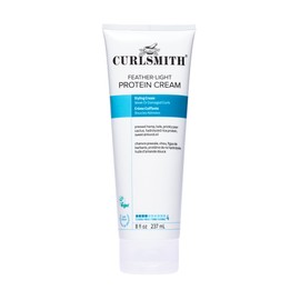 CURLSMITH Feather Light Protein Cream - Flexible Hold Curl Cream, Protein-Rich Styling Cream for Curls, For All Curl Types, Best for Weak and Damaged Curls, Vegan & Cruelty Free (8 oz)