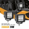 Dasen 4PCS 3" LED Cube Fog Lights Pod & Front