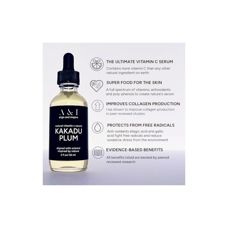 Vitamin C Serum, Pure Kakadu Plum Oil 2oz
