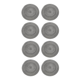 Krumble Tischsets rund - Tischsets - Untersetzer - Tischzubehör - 8er Set - Durchmesser 36 cm - Silber/Grau