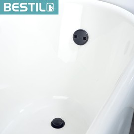 BESTILL Tip-Toe Bathtub Drain Bath Tub Trim Set Conversion Kit, Two Hole Style, Oil Rubbed Bronze