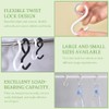 TRKETK Pack of 12 Plastic S-Hooks Flexible Neck for Easy