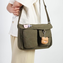 Phaoullzon Kawaii Crossbody Bag Cute Messenger Bags Canvas Shoulder Purse Gifts for Teens