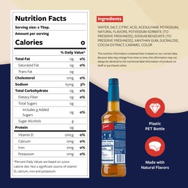 Torani Sugar Free Coffee Syrup, Peanut Butter Cup for Drinks, Zero Calorie, Pump Included, 25.4 Fl Oz