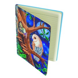 Craft Buddy Crystal Art CANJ-1 Owl and Fairy Tree, Crystal Art Notebook
