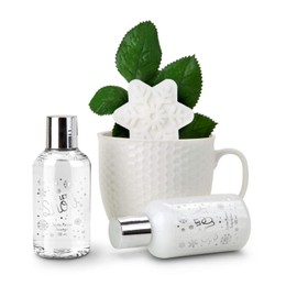 Römer Wellness Snowflake Gift Set - 4 Pieces - Shower Gel & Body Lotion (100 ml each) + Snowflake Soap (50 g) + Jumbo Cup (450 ml) - Scent: Jojoba Almond - Dimensions: approx. 13.5 x 10.8 x 20.5 cm