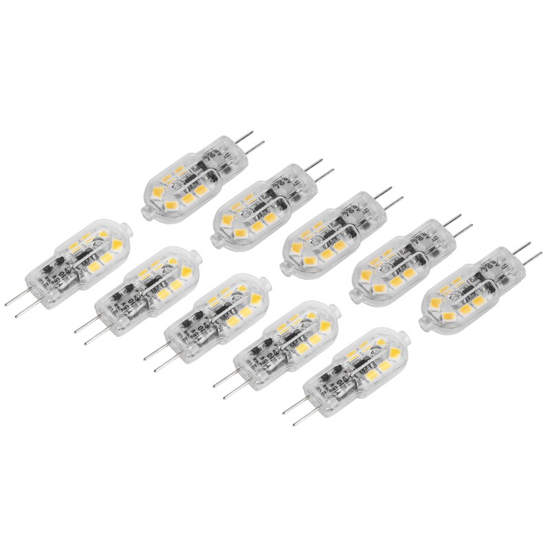 10Pcs Bi Pin Bulbs 12LED 1.2W G4 LED Bulb for