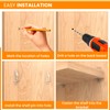 MARRTEUM 40Pcs Plastic Locking Shelf Support Pegs, 5mm Clear Self-Locking