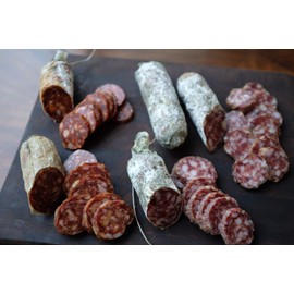 Salumi Chicago Artisan Salami (Variety) - Uncured, Gluten Free, Sugar Free, Keto Snack (4 x 5.3 oz.) Soppressata, Finocchiona, Barolo, Spanish Chorizo. Hand Toasted Spices, slowly fermented. No Cane Sugar, No Dextrose, No MSG, No lactose