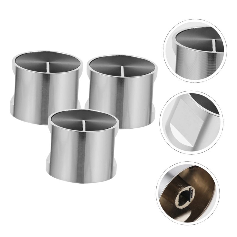 Hohopeti Replacement Gas Stove Knobs 3pcs Metal Knobs for Cooker