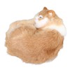 Fur Cat Figurine Simulation Cute Decorative Plush Cat Statue Toy