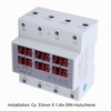 AC230-300V 3 Phase DIN Rails Voltmeter Ammeter Adjustable Surge and