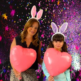BF Souvenirs Pack of 3 LED Plush Headband Bunny with Rabbit Ears in 3 Colours, Flashing and Luminous Party Carnival Birthday Theme Party Princess King