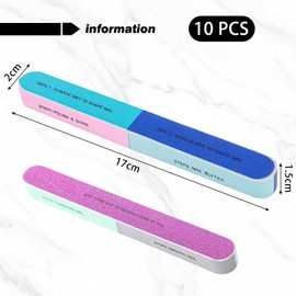 10 Pieces Of Sponge Nail Files, Nail Polishing Tools, Nail Beauty Accessories, Nail Care Supplies, Nail Art Supplies.