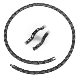 HyyMe Popular Germanium Necklace, Static Removal, 46 Tablets, 99.99% Purity, Pure Titanium, Core Force, Health Jewelry, Professional Gift Box, Birthday Gift, Christmas Present, Titanium, Germanium