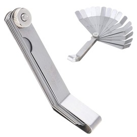 【Happy Shopping Day】OriGlam Offset Feeler Gauge Set with 16 Blades, Standard Metric Offset Valve Feeler Gauge for Measuring Gap Width/Thickness 0.05mm - 1.0mm