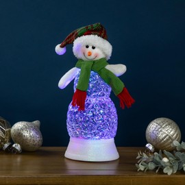 Northlight LED Lighted Acrylic Snowman Christmas Snow Globe - 11"