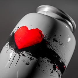 UrnWorks Urns for Human Ashes - Made in U.S.A Cremation Urns, Funeral Urn for Ashes for Women & Man, Decorative Urns - Red Heart Urn, Large