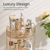 Organizador de maquillaje giratorio para cambiador de 2 niveles, dorado