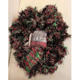 Holiday Time Christmas Tinsel Garland 60 Feet Red & Green New